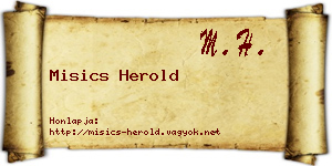 Misics Herold névjegykártya